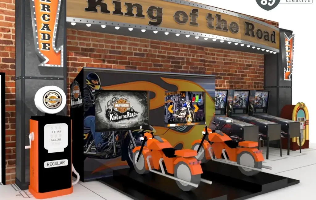Custom graphic treatments at Harley-Davidson dealership by Highway 85 Creative